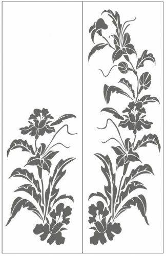 Пескоструйный рисунок Цветы 1177